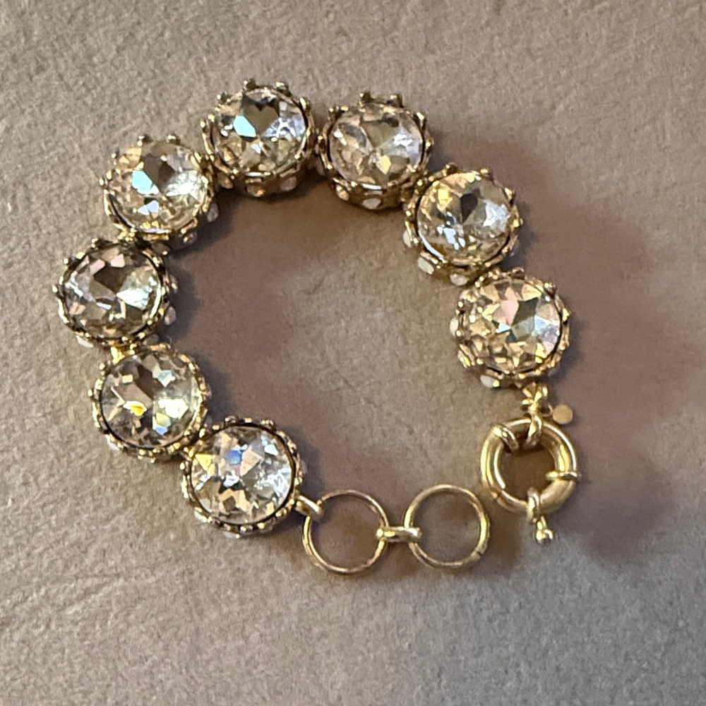 Elegant Gold and Crystal Women's Bracelet from J.Crew
